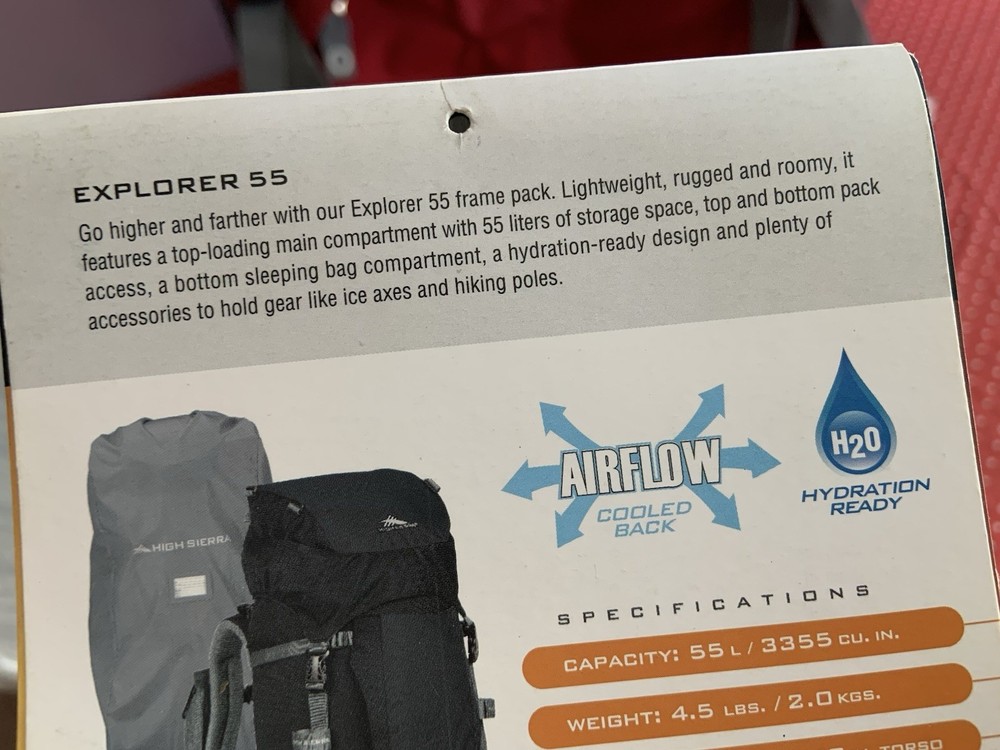 Angry Orchard High Sierra 55l Backpack Never Used Original Tags Very Nice!