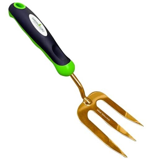 Garden Guru Hand Weeder Fork Tool – Rust Resistant – Ergonomic 1 Pack Titanium