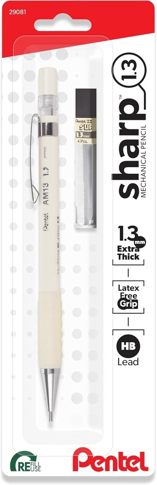 1.3 Mechanical Pencil,Extra Thi Line, Includes Refill Lead,