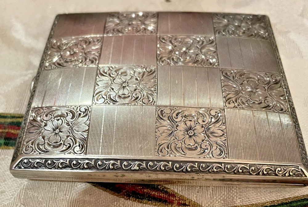 Antique German 830S Silver Cigarette Case Silver