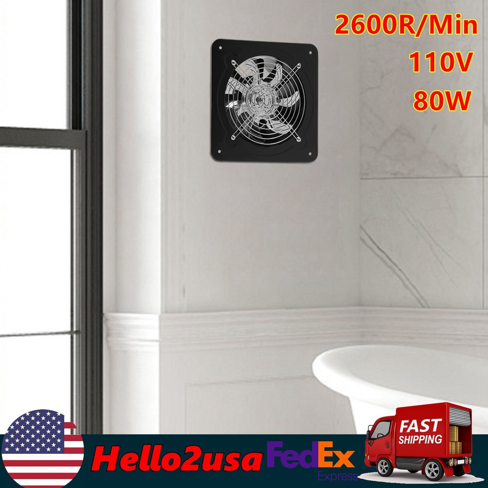 Exhaust Fan Wall/Window Mounted W/ Back-draft Damper for Kitchen Ventilation