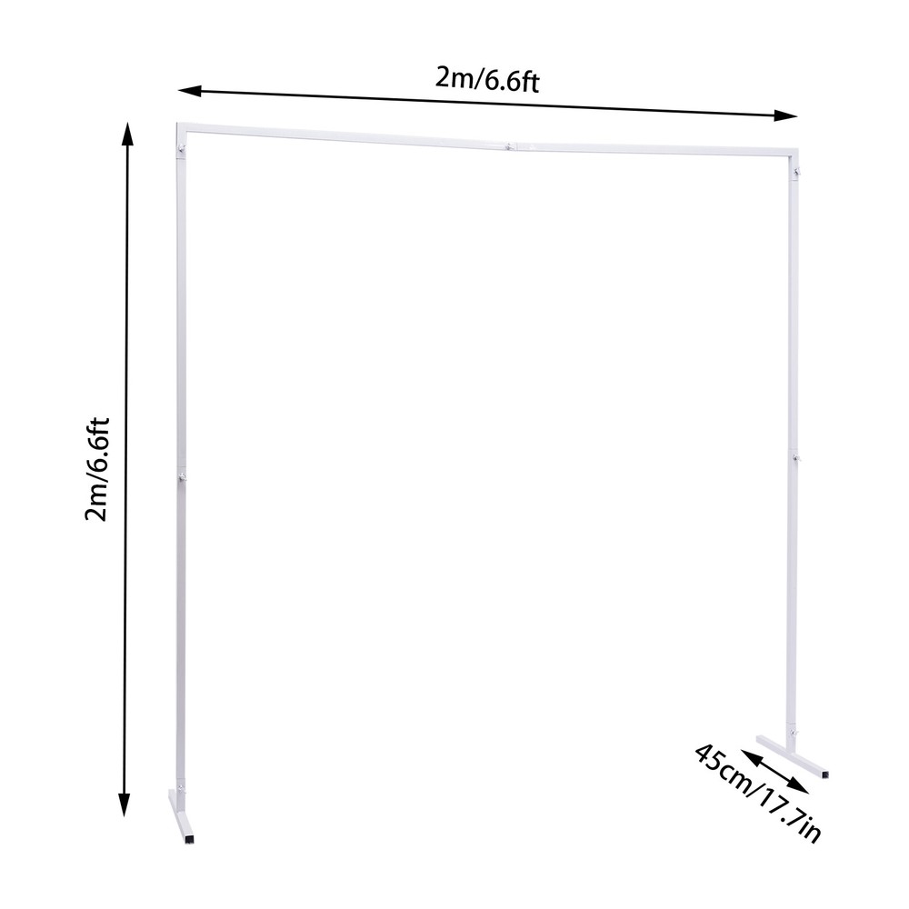 Square Wedding Arch Rack - Durable Metal Backdrop for Elegant Celebrations