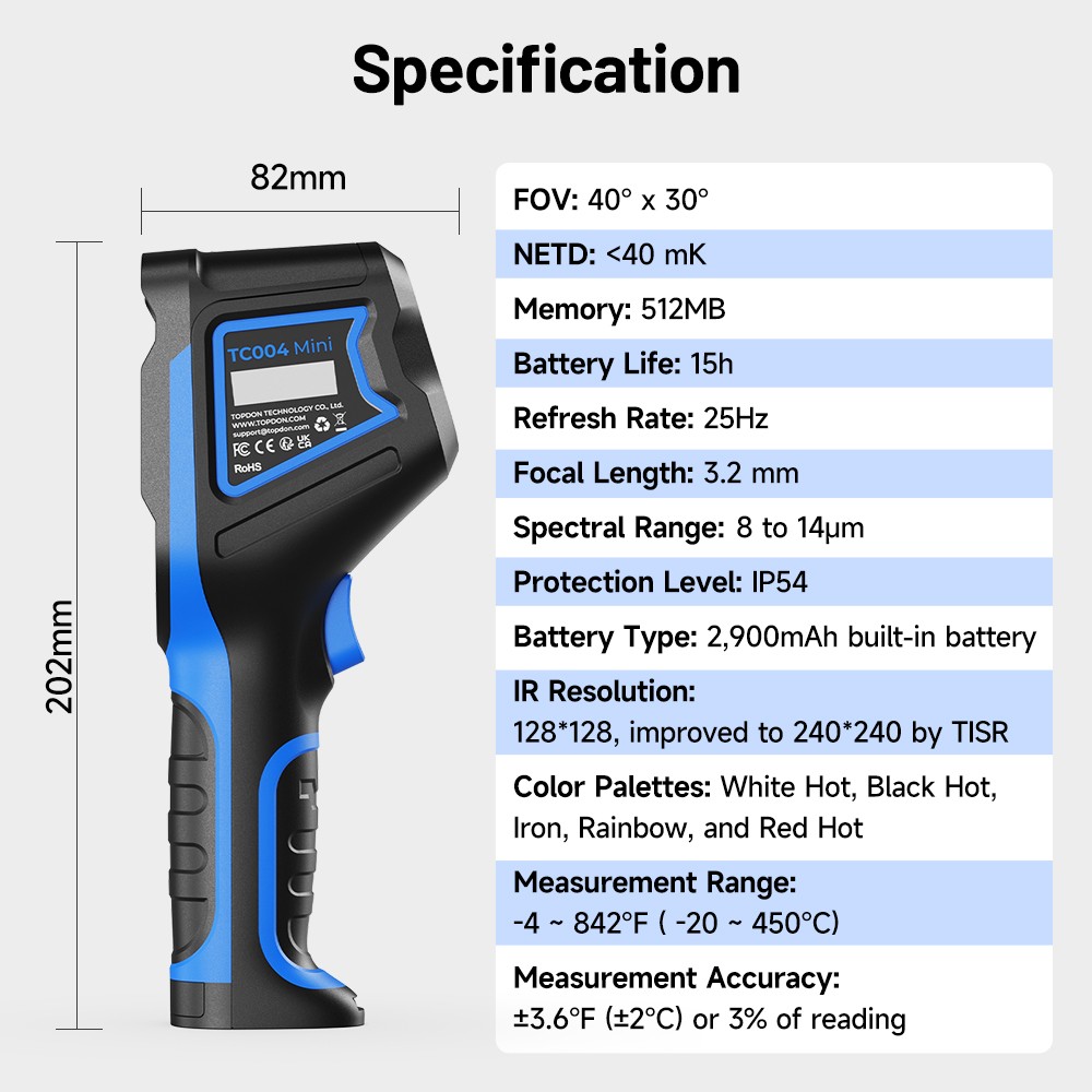 ⭐Topdon TC004 Mini Handheld Thermal Camera⭐