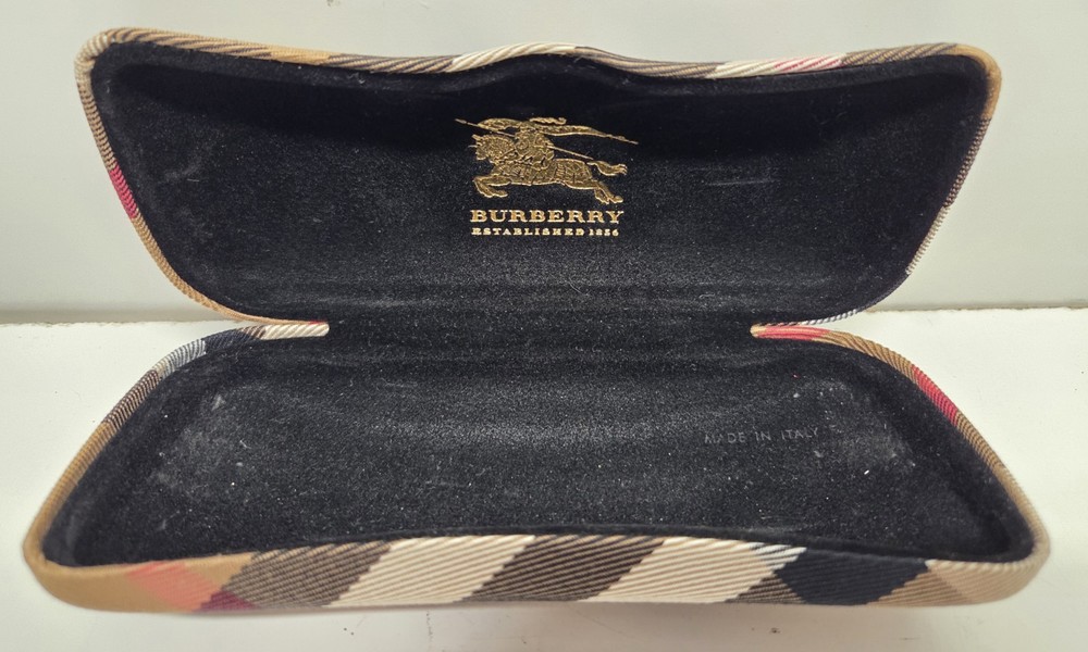 Burberry Nova Plaid Glasses Case Hard Clamshell Small