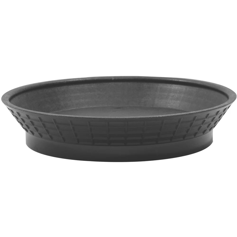TableCraft 15759BK Black 9" Diner Platter with Base - 12 / CS