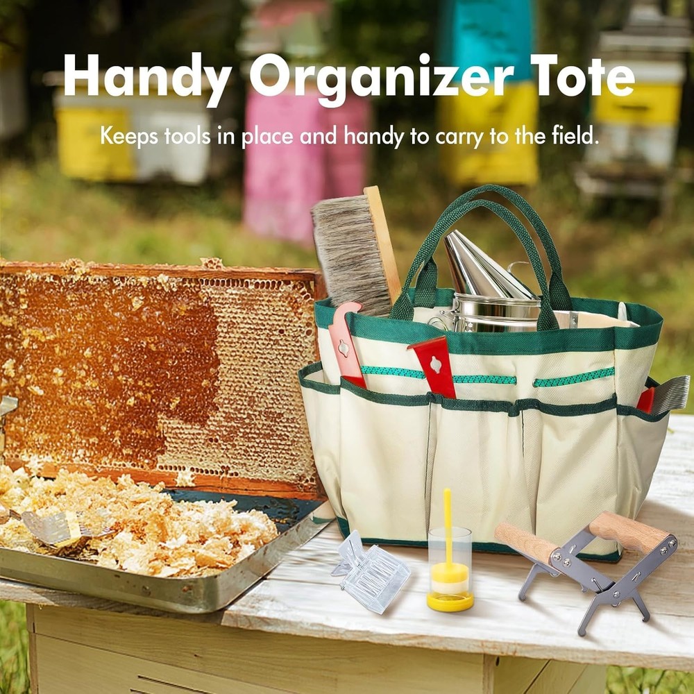 Complete Beekeeper's Set: 9 Essential Tools for Safe Honey Extraction & Care