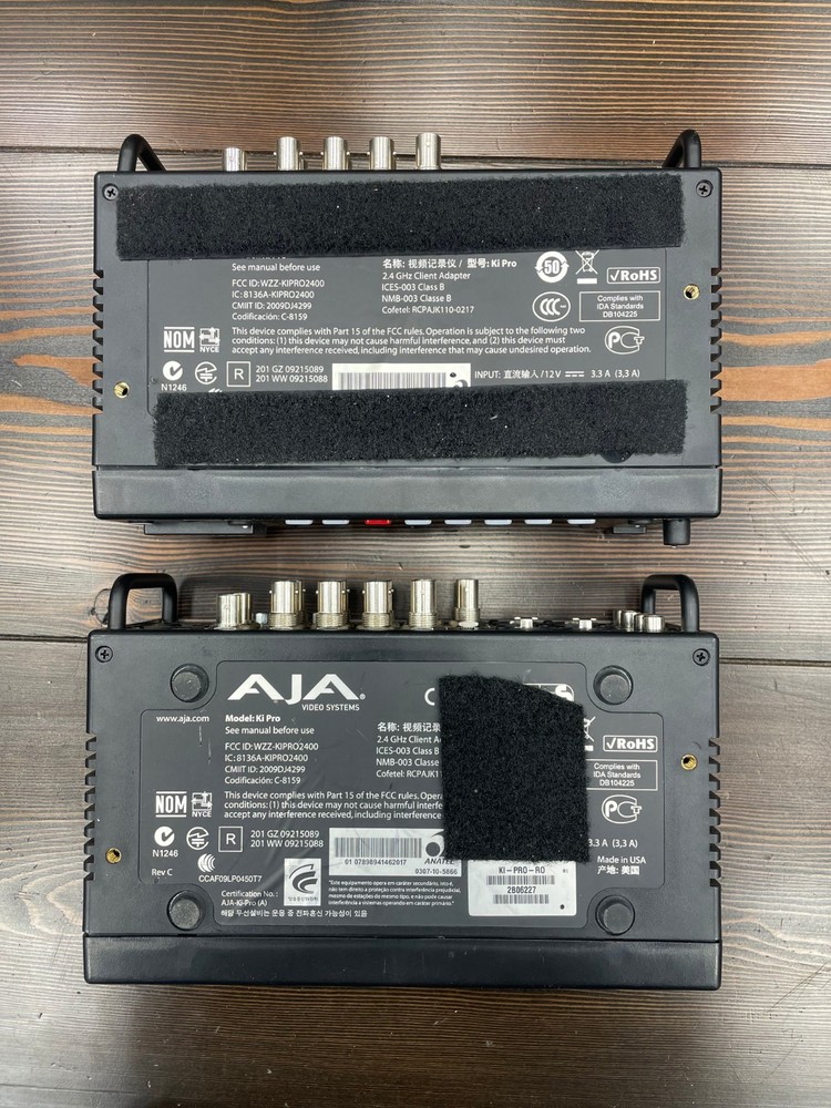 2 AJA Video Systems Ki Pro Recorders + Rackmount + 4 Storage Modules – Used