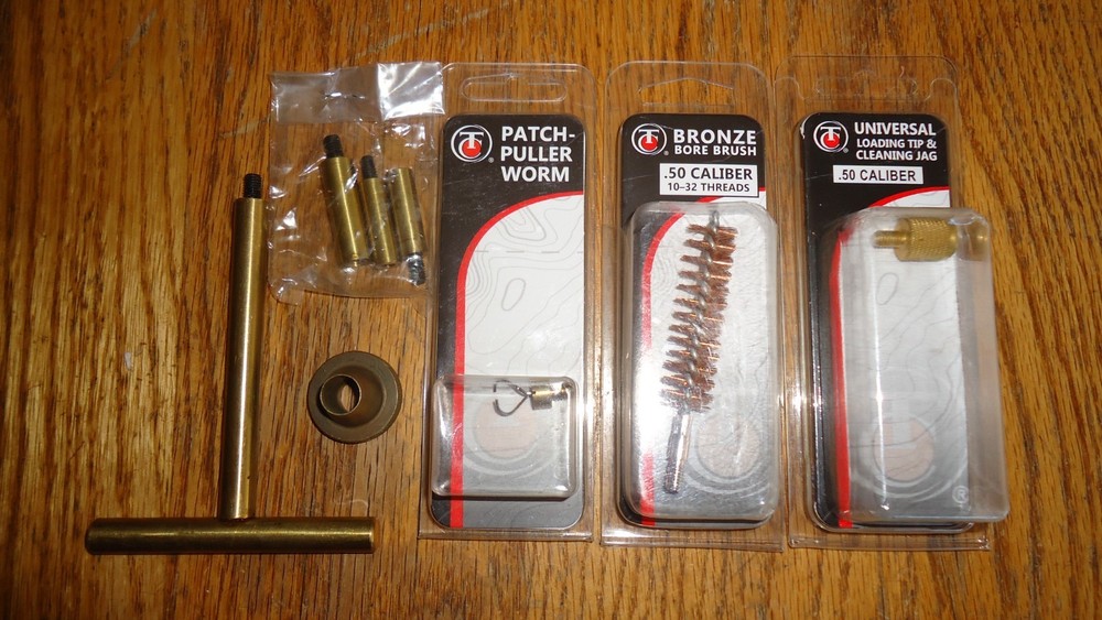 Thompson Center Jag, Patch Puller, Brush. Ramrod T Handle, Adapters 10-32 - 8-32