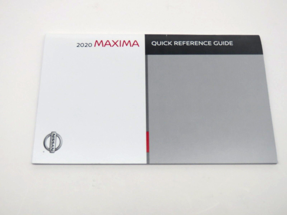 2020 Nissan Maxima Misc Manuals / Booklets