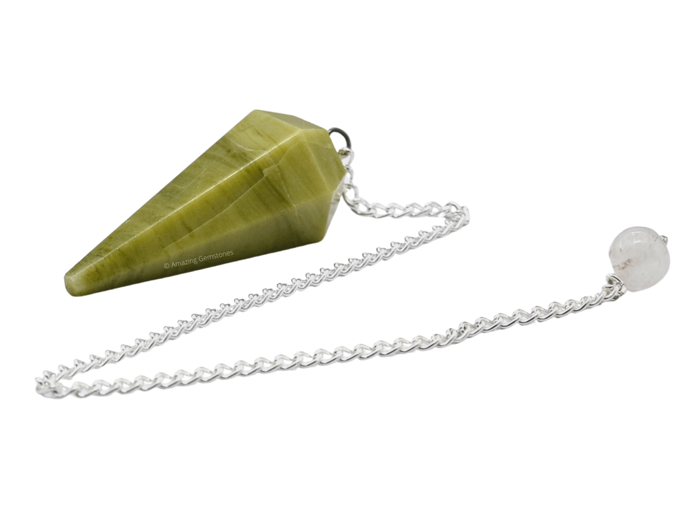 Serpentine Dowsing Crystal Pendulum