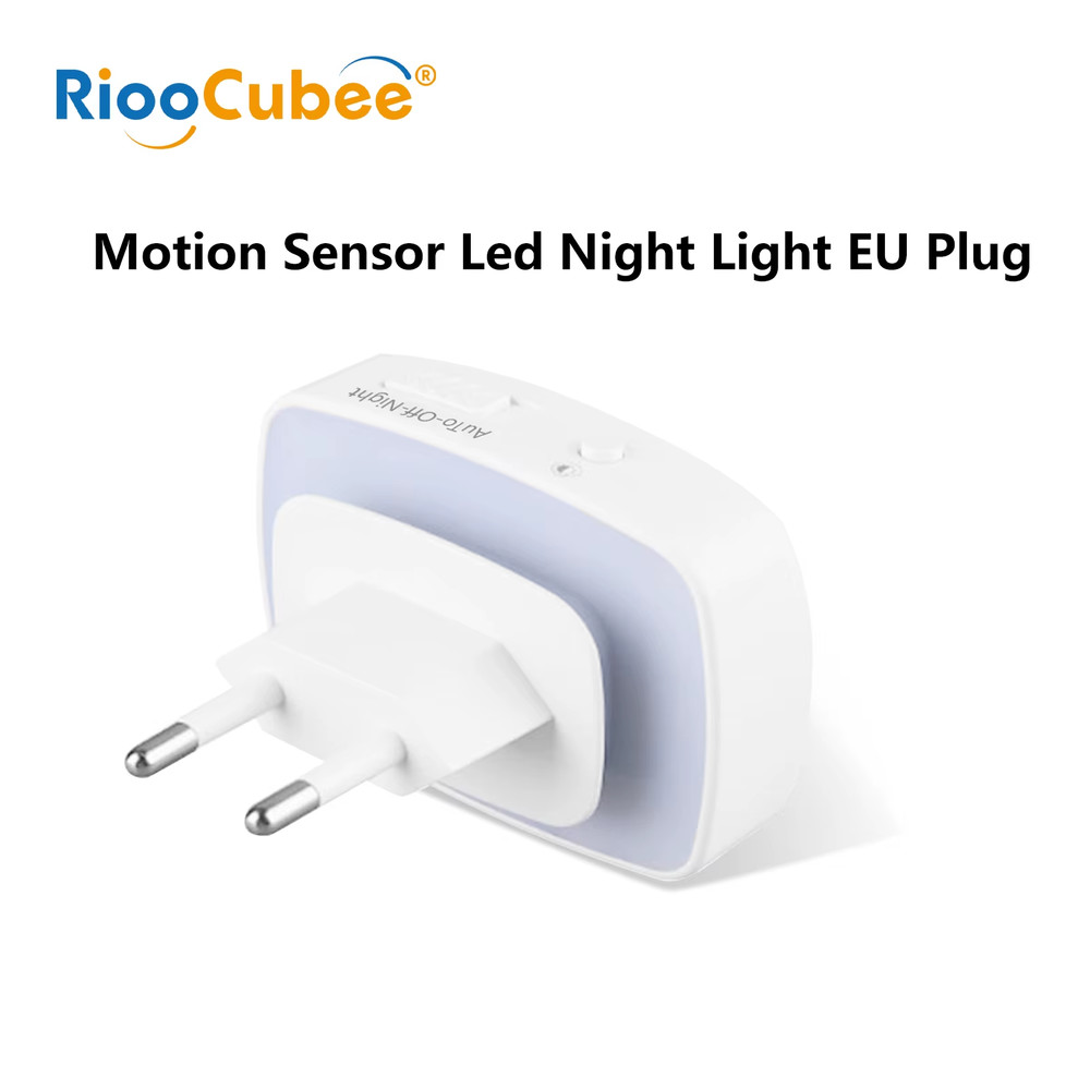 Smart Night Light EU Plug Dimmable LED with PIR Motion Sensor & Light Detection