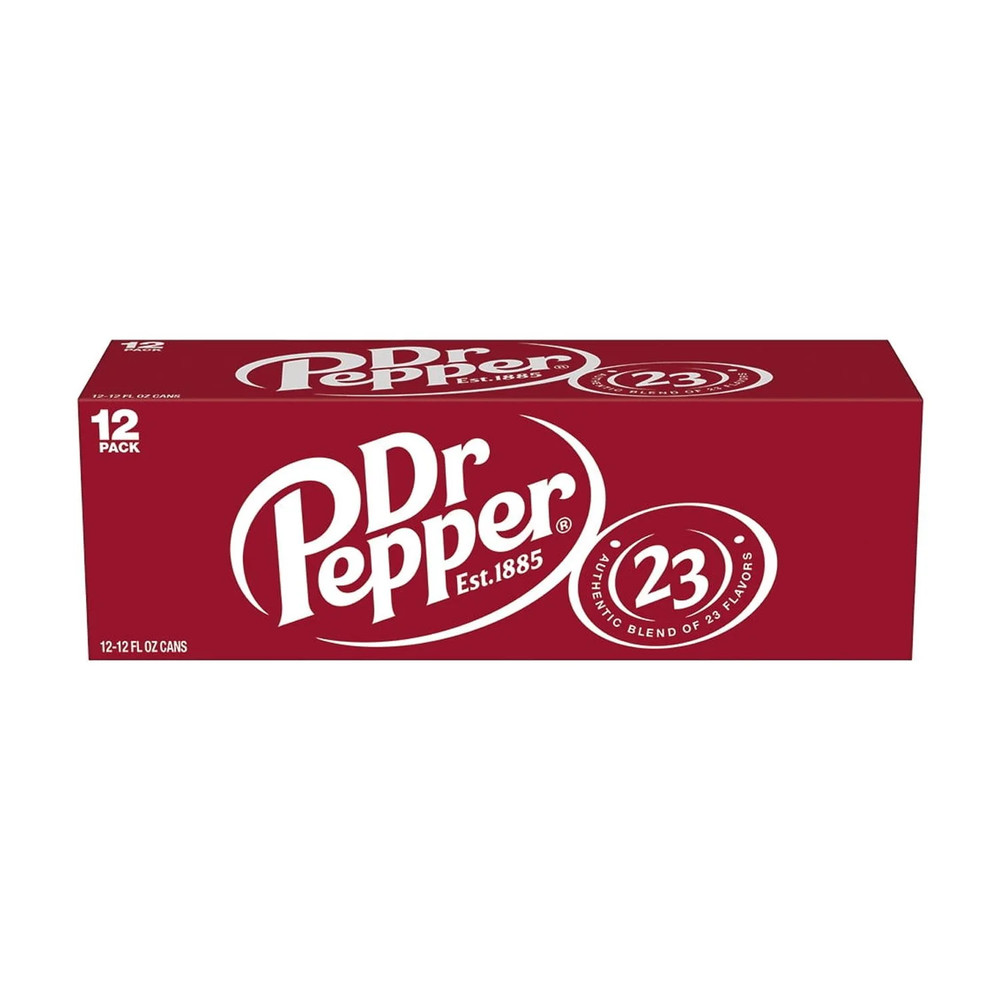 Dr Pepper Soda Pop, 12 Fl Oz, 12 Pack Cans
