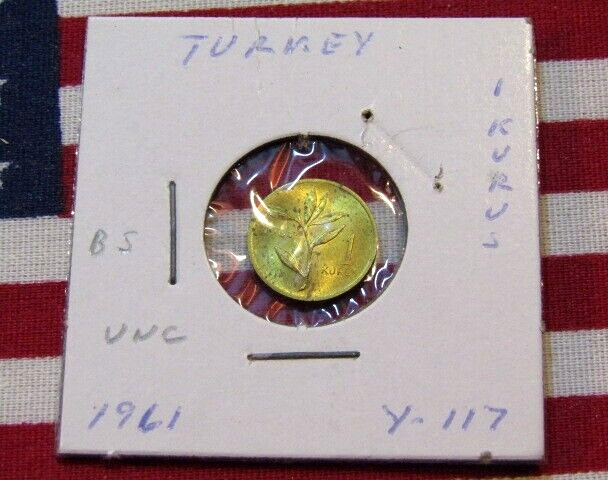 Turkey 1961 1 Kurus unc Coin