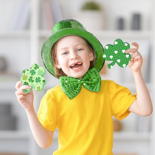 COCHIE St. Patrick's Day Shamrock Decorations, Wooden Saint Patrick Day Pattern