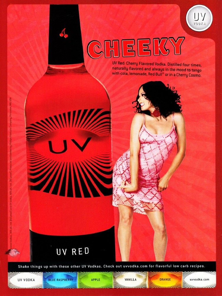 UV VODKA AD #5 RARE OOP CHEEKY