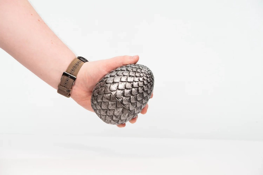 Dragon Egg Container - Silver