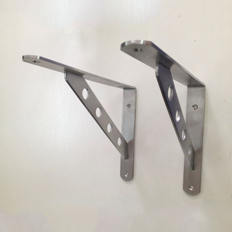 Brackets Wood Triangular Shelf Support Stainless Steel Brackets Thick Detachable
