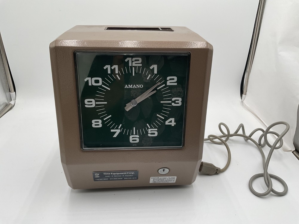 Amano Time Clock 6800 6809 Punch Clock. Keeps time