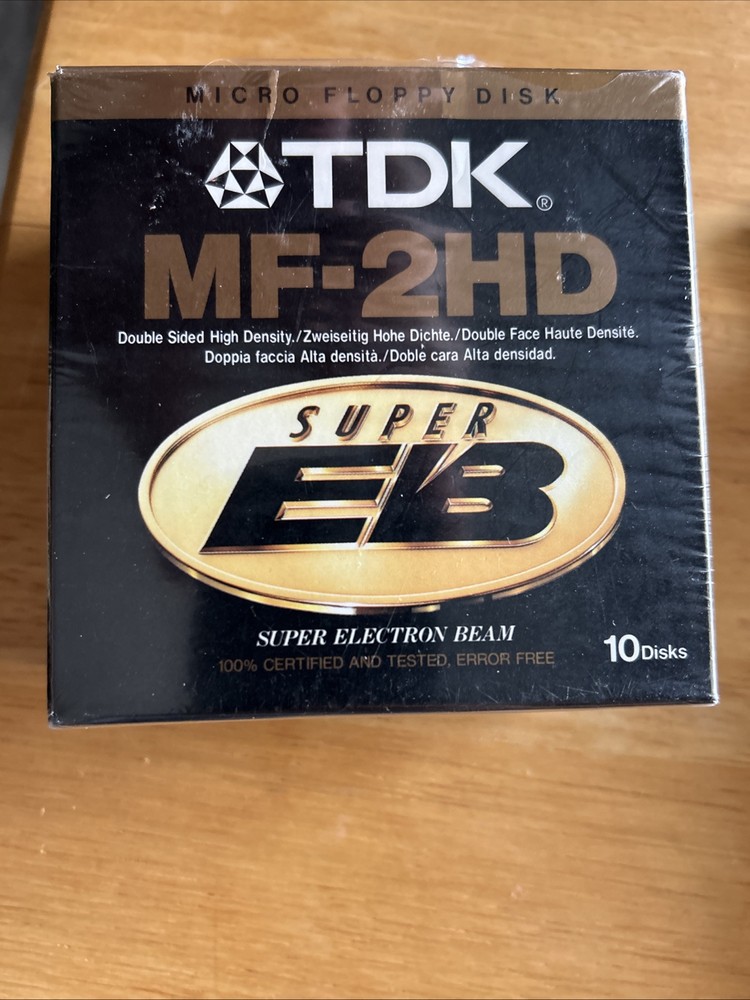 TDK MF-2HD Micro Floppy Disk Super EB 10 Pack NEW