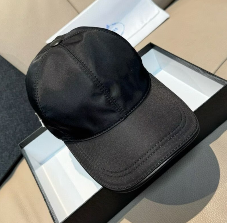 Prada Black Nylon baseball cap - Classics logo design | adjustable size | Gift