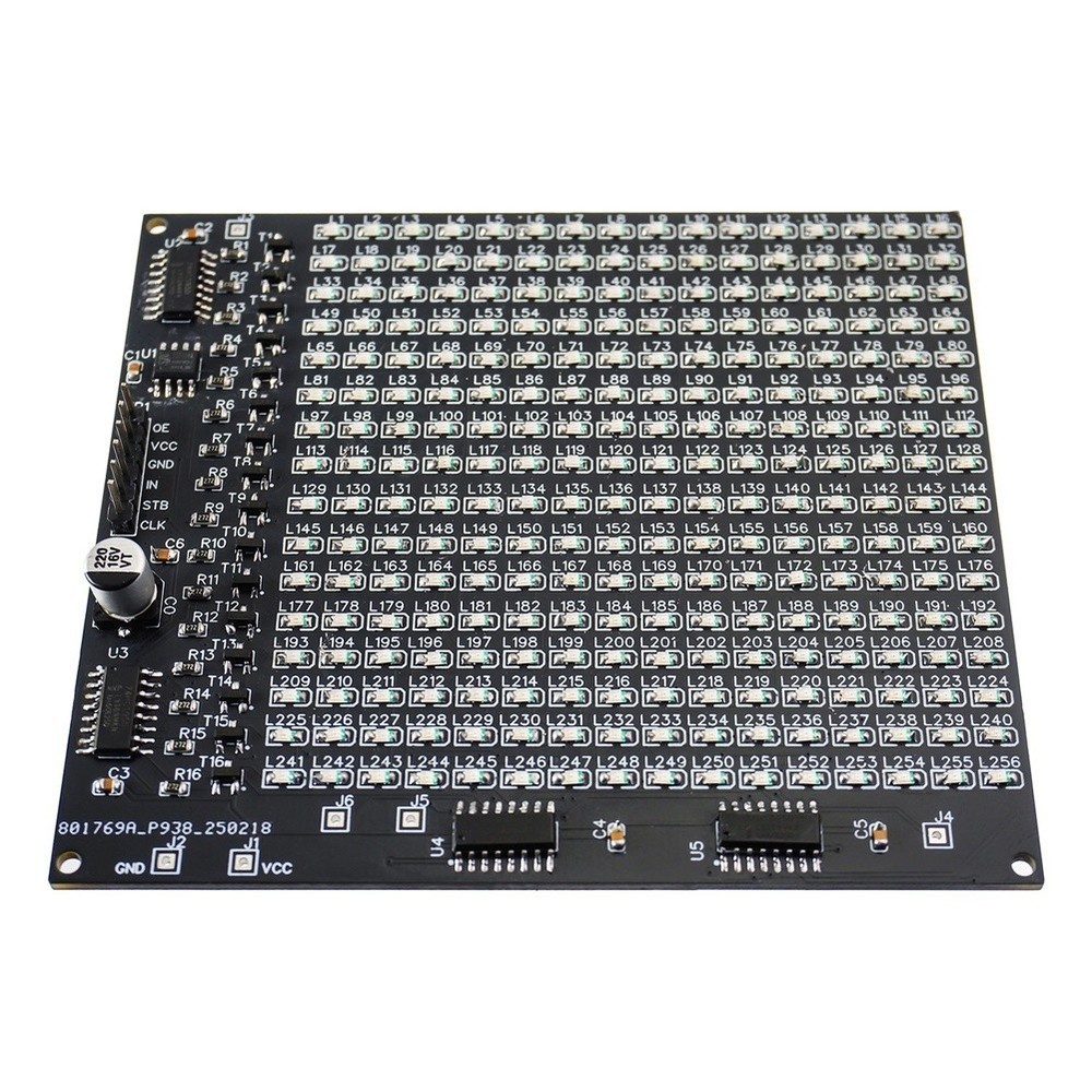 16x16 LED Kit with Pre-Programmed Microcontroller and 300 for SMD Parts