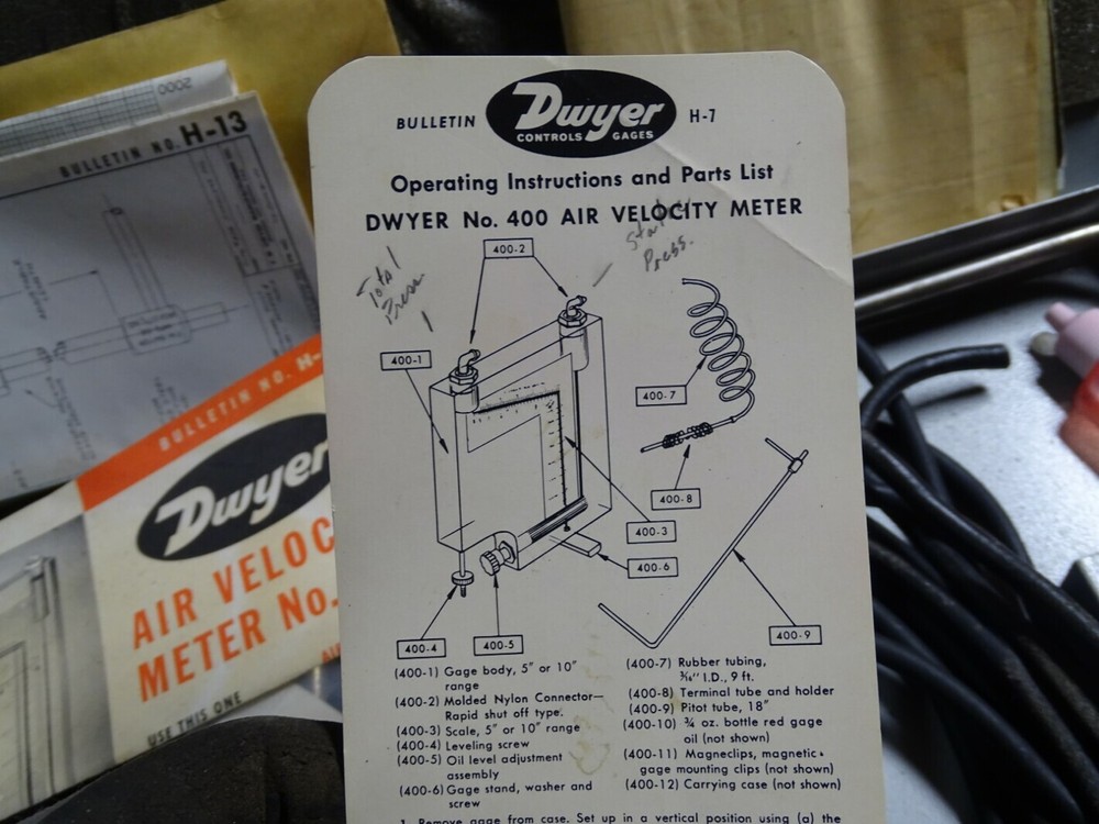 Dwyer Air Velocity Meter , No. 400