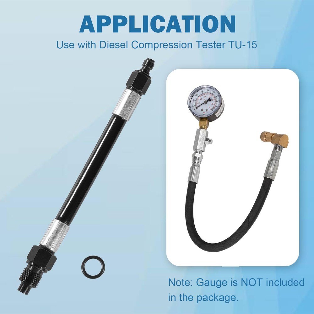 TU-15-24 Diesel Compression Test Adapter M14-1.25 Glow Plug Thread Adapter