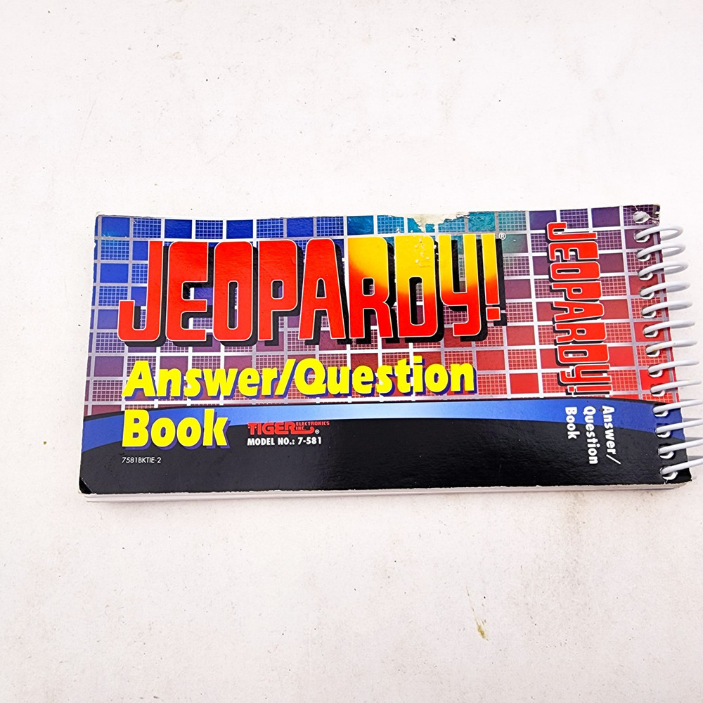 1995 Tiger Electronics Jeopardy Game Model 7-581  Answer Question Book