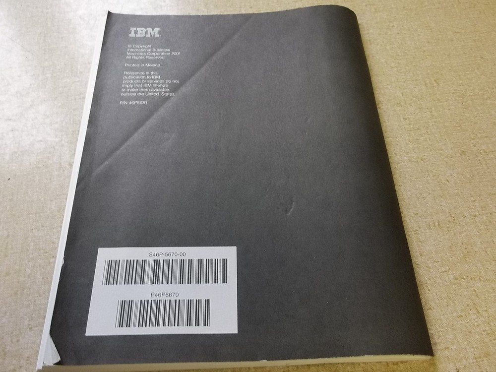 IBM Thinkpad Troubleshooting Guide 2001 *FREE SHIPPING*