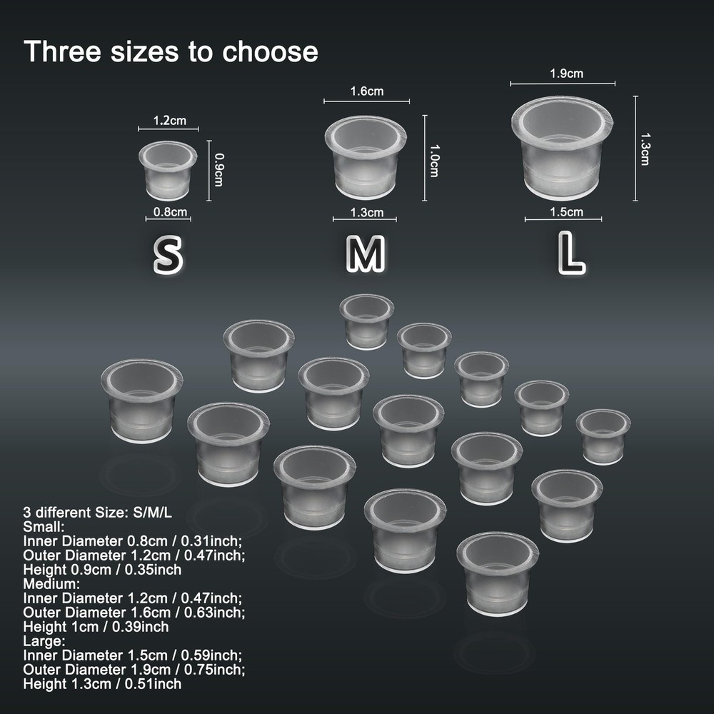 302pcs Tattoo Ink Caps Kit