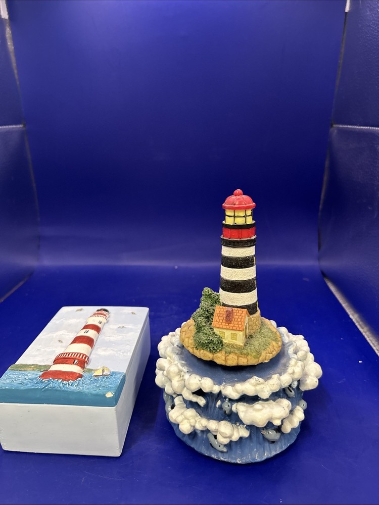 lighthouse decor Trinket Box And Musical Lighthouse