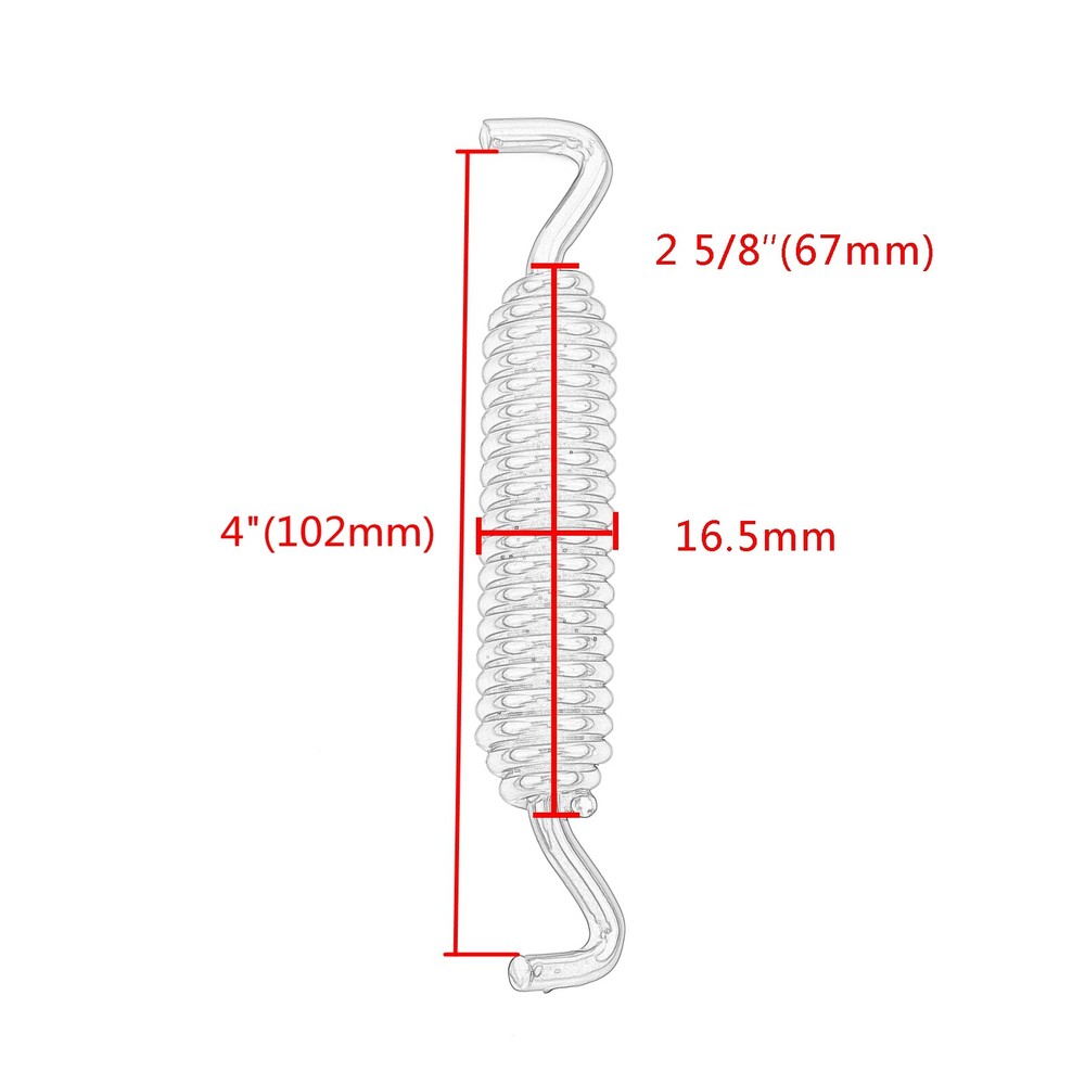 2-pack Chrome Kickstand Spring Jiffy Stand Spring Fits For Harley 2 Pack