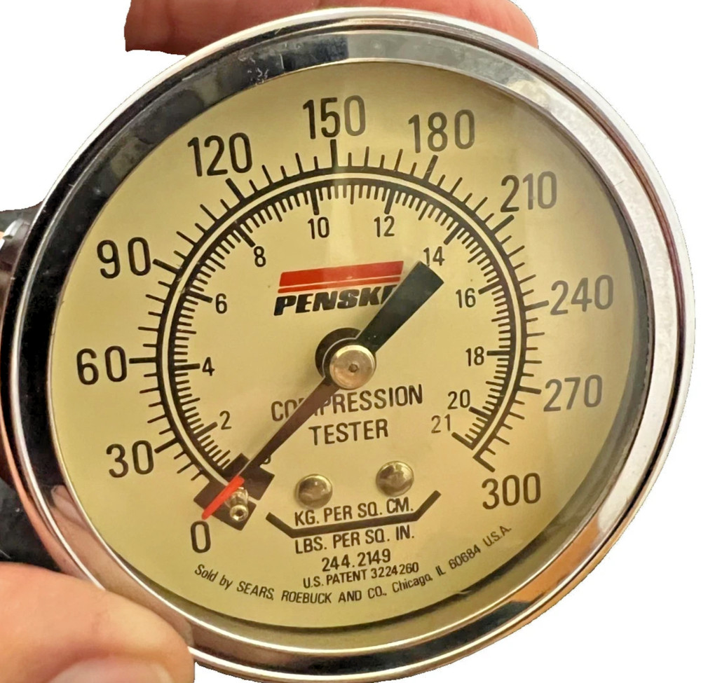 Vintage Penske Compression Pressure Gauge