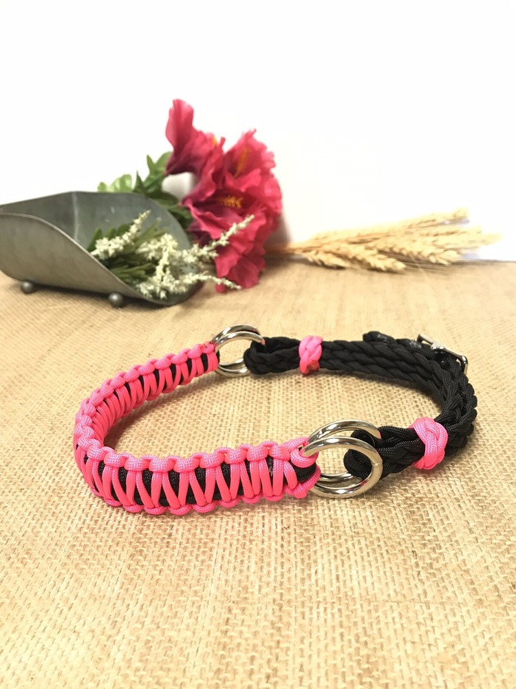 side pull hackamore attachment hot pink all size black or brown chinstrap