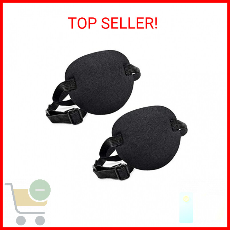 Vandorla Pirate Eye Patches - 2 Pack, Adjustable