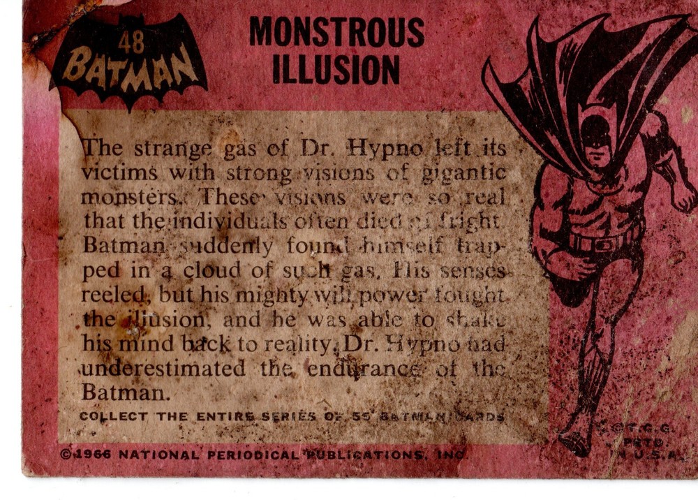 Batman Trading Card 48 Monstrous Illusion Black Bat