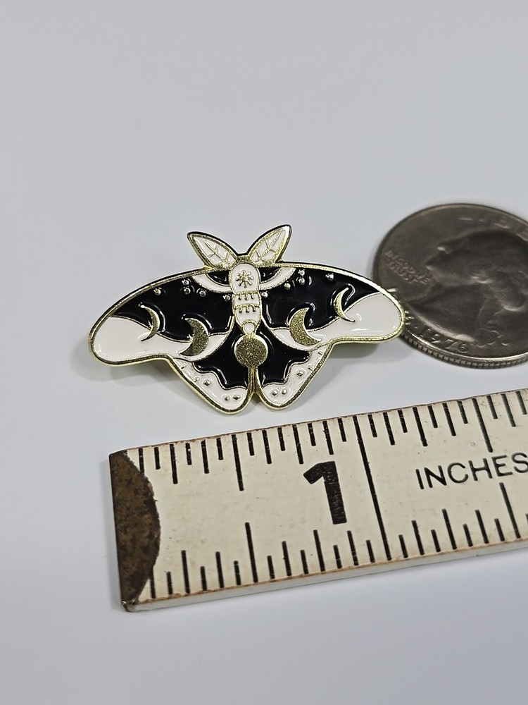 Butterfly Black & White Lapel Pin