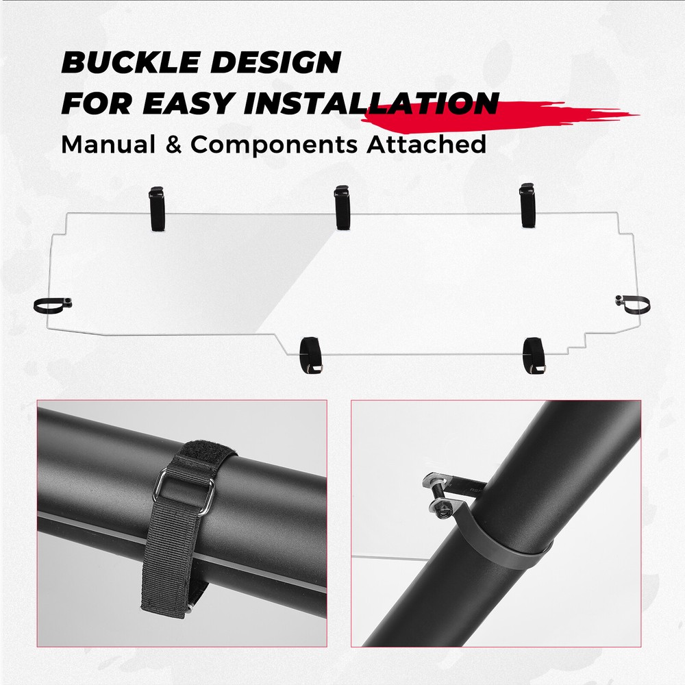 For Can Am Maverick X3 UTV Back Rear Windshield Polycarbonate Clear 2017-2024