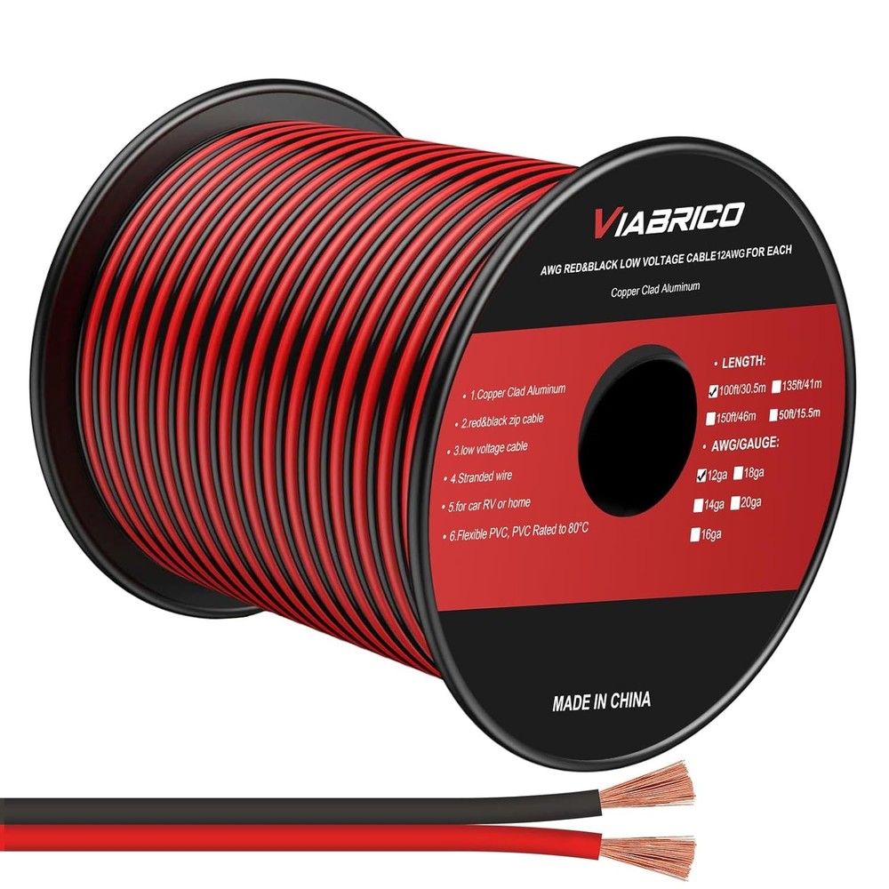 Two-conductor low voltage electrical extension cable.