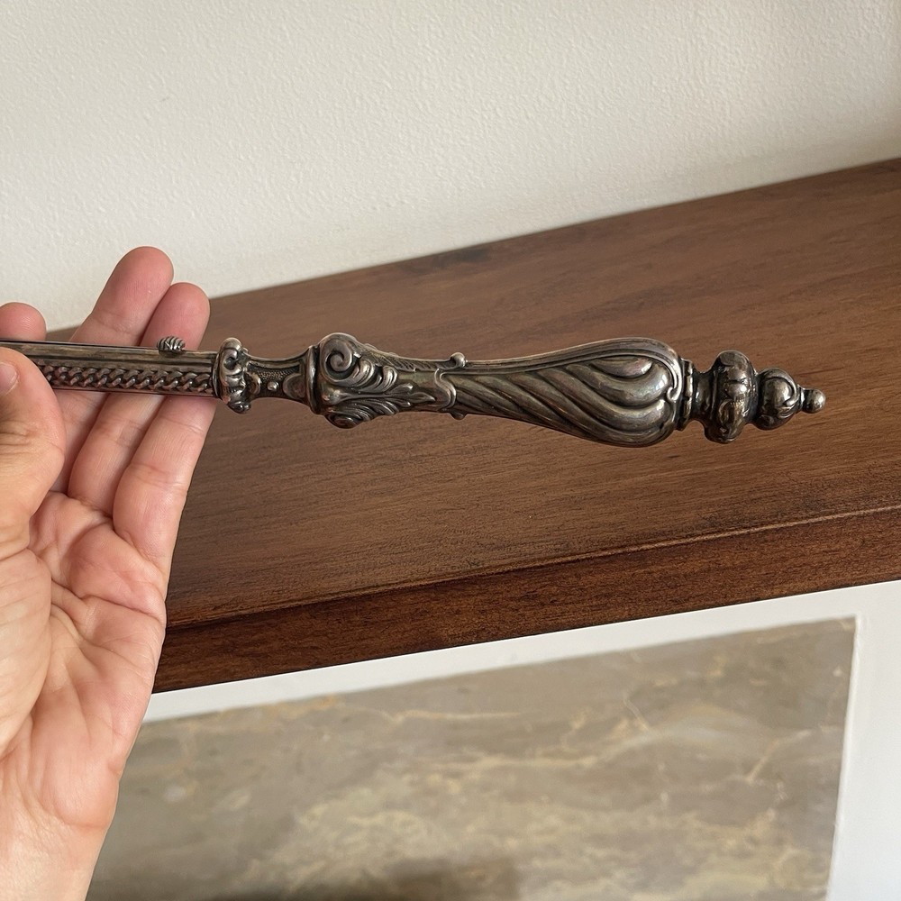 Vintage Hazorfim Sterling Silver Candlestick Candle Lighter 12.75”