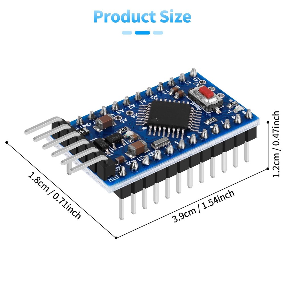3pcs Pro Mini ATmega328P 5V 16MHz Development Board Microcontroller Compatibl...