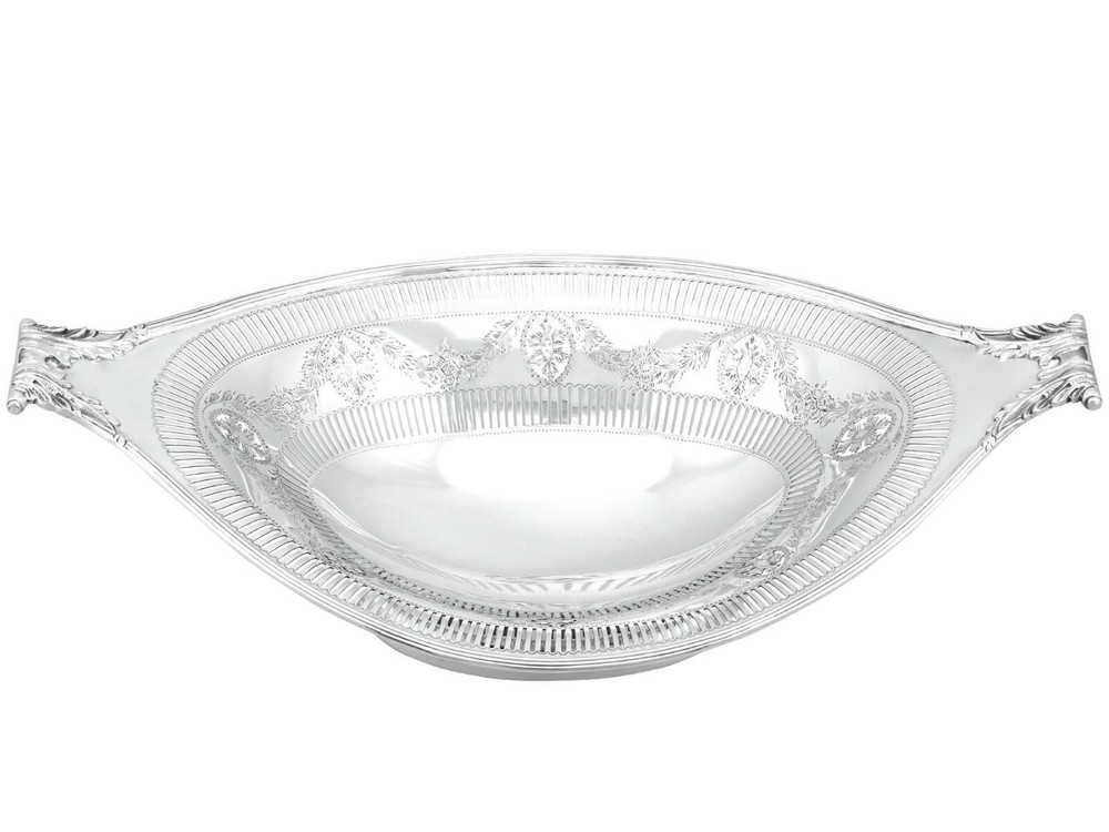 Sterling Silver Bread Dish - Antique George V (1910)