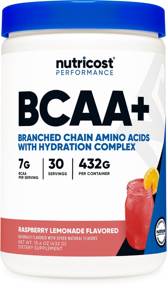 Nutricost BCAA+ Hydration Powder (Raspberry Lemonade) 30 Servings