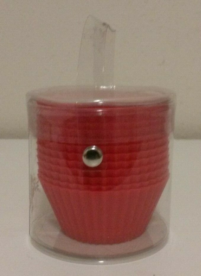 Chef Select Ergo 100% Silicone Reusable Red Bake Cups
