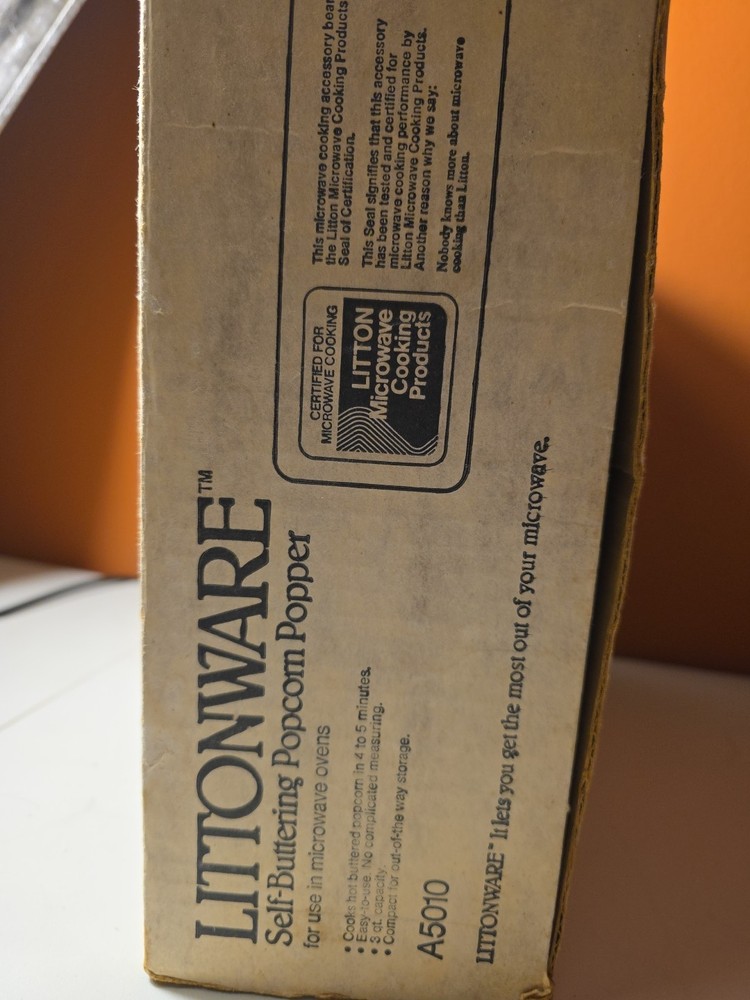 Littonware Self-buttering Popcorn Popper , Tested And Works, Still In Box.