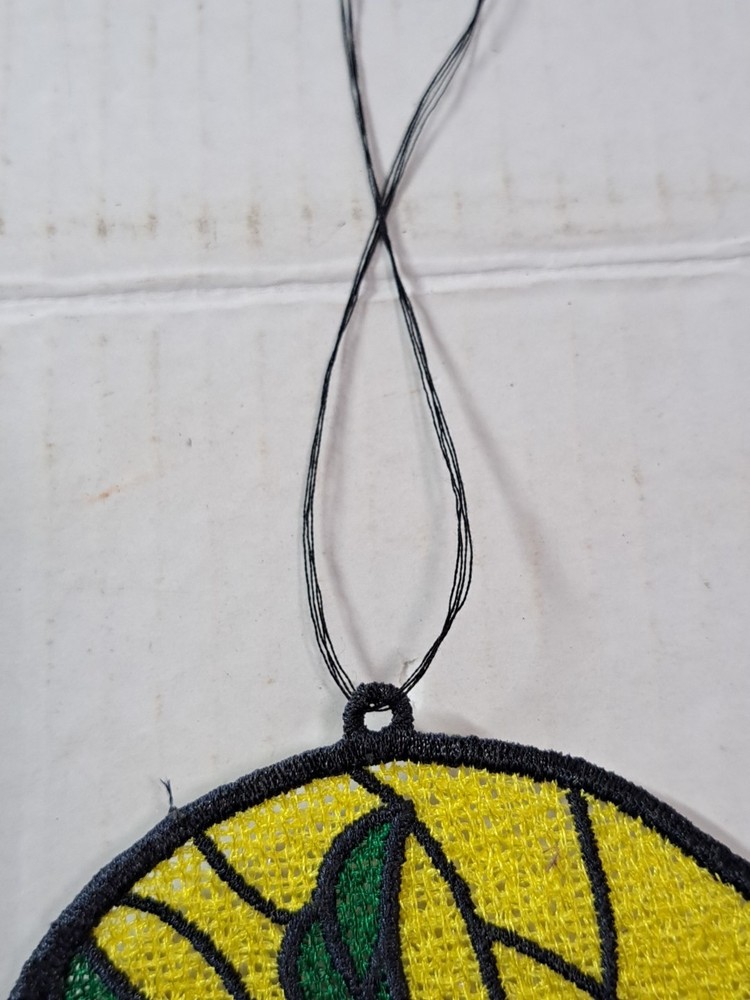 Embroidered Hummingbird Pattern Design Faux Suncatcher