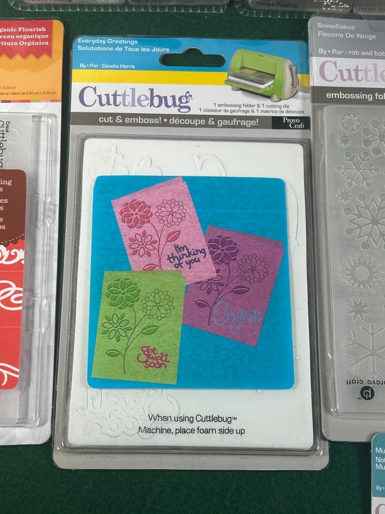 Lot of 13 Cuttlebug Items (see description)