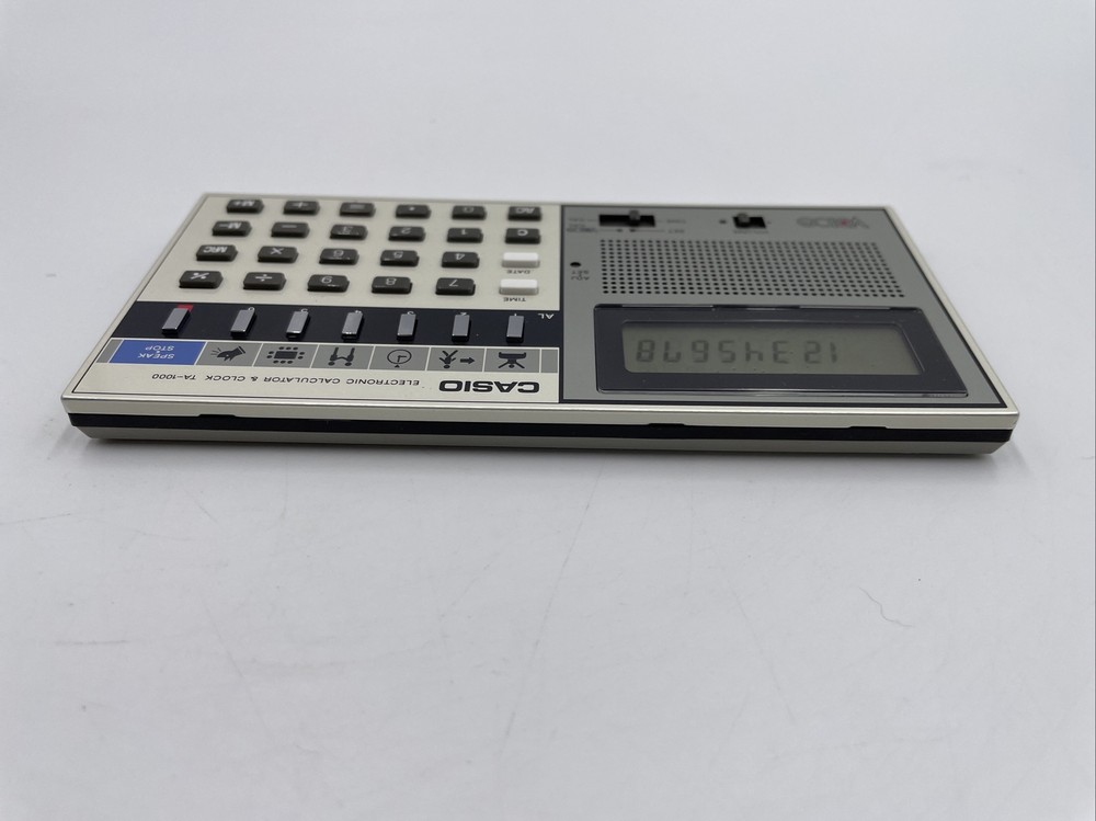 Casio Voice TA-1000 Calculator & Clock Box 1983