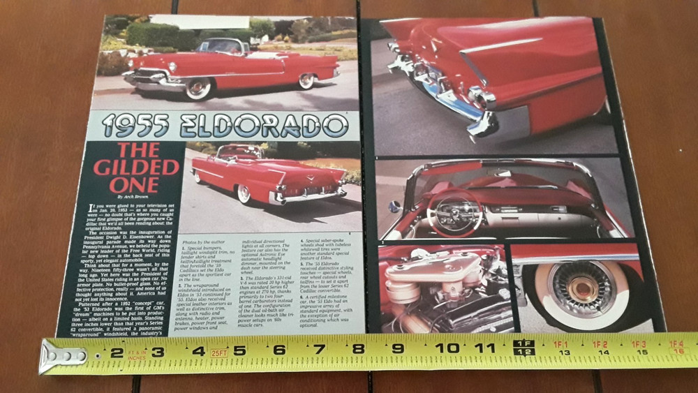 1955 CADILLAC ELDORADO ORIGINAL 1989 ARTICLE