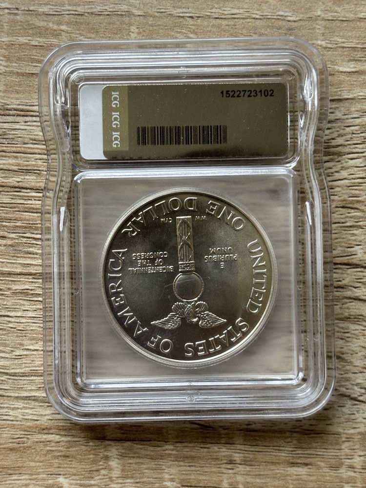 1989-D Congress Commemorative Silver Dollar MS70 ICG